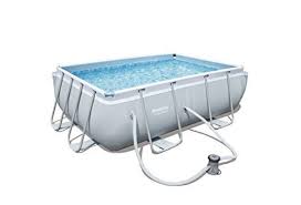 Offerta Di Oggi Bestway Power Steel Rectangular Frame Pool Set Hellgrau Mit Filterpump Rectangular Swimming Pools Swimming Pool Water Swimming Pool Hot Tub