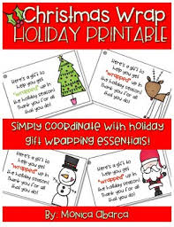 Print, cut and wrap around a hershey bar for a perfect gift for teachers, friends and family or dinner party favors. Christmas Gift Wrap Holiday Printable By Monica Abarca Tpt