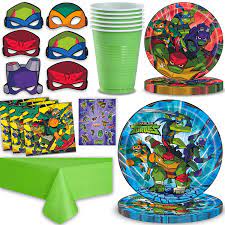 Made of sturdy metal tubular construction. Teenage Mutant Ninja Turtles Party Supplies For 16 Large Plates Dessert Plates Napkins Cups Table Cover Masks Great Tmnt Birthday Set W Leonardo Donatello Michelangelo Raphael Buy Online In Sweden