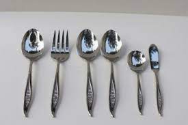Simple hand drawn flower pattern and pink stripes vector. Antique Silverware Sets Silverplate Patterns And Vintage Stainless Steel Silverware