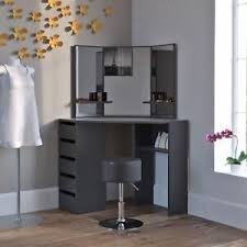 Black Corner Dressing Table Large Vanity Unit Modern Dresser Makeup Storage New 704335217323 E Corner Dressing Table Black Vanity Table Dresser Modern Design