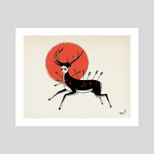 Hammers, nails, and holes in your walls not required. The Wounded Deer Frida Kahlo An Art Print By Nowhere Ross Inprnt