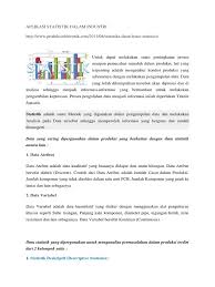 24 november 2014 16:18 diperbarui: Aplikasi Statistik Dalam Industri