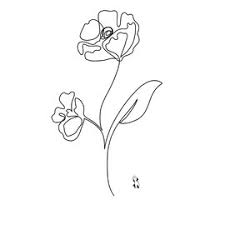 Hanging plants please click on @wei_artdairy to see more of my artwork. One Line Art Flower Silberstolz