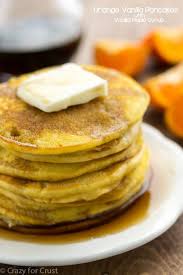 orange vanilla pancakes with vanilla