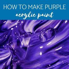 How To Make Purple Acrylic Paint What