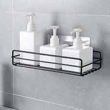 With showerhead hanging caddies, the elongated metal hanger fits snugly around the showerhead and attaches to the wall with suction cups. House Of Vipa Multipurpose Self Adhesive Wall Mounted Storage Rack Bathroom Shelf Organizer Kitchen Basket Cosmetic