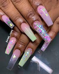 Jazmin Nail Bo On Instagram Freestyle Getjazzed Acrylicnails Longnails Ombrenails Glitternails Encapsula Summer Acrylic Nails Nails Drip Nails
