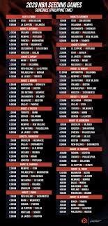 Check spelling or type a new query. Schedule 2020 Nba Seeding Games Philippine Time