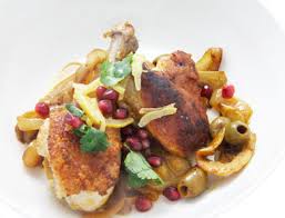 Add the chicken pieces and the marinade and use your hands to pat and press the liquid and flour together around the chicken pieces to form a craggy coating. Chicken With Onions Lemon Saffron Recipe Goop