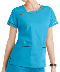 More brands are introducing fitted scrubs and ones with nice detailing like cut outs at the neckline, laser cut detailing, and even some moto detailing. Butter Soft Scrubs By Ua Ladder Lace Scrub Top Elegant Scrub Tops