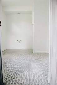 Small marble hexagon tiles on the floor. Rachel Schultz Choosing A Honed Marble Hex Tile