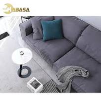 Kain teknologi kulit rusa modern Kain Abu-abu bentuk L sofa ...