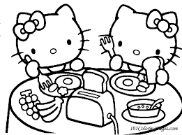 Buy hello kitty kitchen cafe: Breakfast Coloring Pages Coloring Home