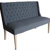 A comfortable alternative to the dining chairs, the miles upholstered banquette bench brings polished proportions and casual formality to tableside seating. 1