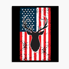 Check spelling or type a new query. American Flag Deer Hunting American Deer Hunter Deer Outfit Canvas Print By Designs4less Redbubble