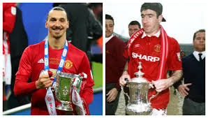 • a4 cantona watches manchester united vs leicester with peter schmeichel. Zlatan Ibrahimovic Proves He Is Eric Cantona Incarnate For Manchester United After League Cup Final Heroics Sport360 News
