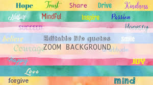 Editable Multicolor Life Quotes Digital Zoom Background Etsy In 2020 Life Quotes Life Words How Are You Feeling