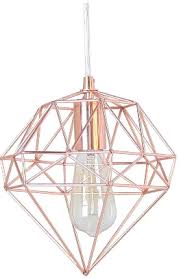 Rose Gold Hanging Light In The Shape Of A Gem Rose Gold Room Decor Rose Gold Bedroom Hanging Lamp
