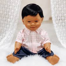 4k00:10side view asian woman doing waist and lower back muscle stretching before. Baby With Down Syndrome Doll Asian Boy Little Dottie