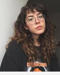 Messy Hair Glasses Curly Hair Fringe Curly Hair With Bangs Hair Styles
