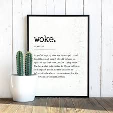 Woke Definition Print Urban Dictionary Professionally Etsy In 2020 Definition Prints Word Wall Art Slang Words