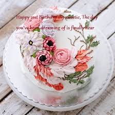 You'll find the perfect 21st birthday cake here! 21st Birthday Cute Cake Images Wishes For Her Best Wishes