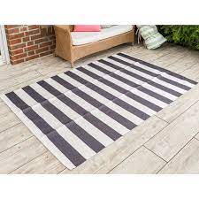 Tapiso maya teppich kurzflor modern verwischt meliert streifen design schwarz grau rot weiß wohnzimmer schlafzimmer ökotex 80 x 150 cm. Outdoor Teppich Streifen 140x200 Au Maison Hier Kaufen