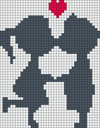Kiss Love Perler Bead Pattern Bordados En Punto Cruz Punto De Cruz Patrones Cuadros Punto De Cruz