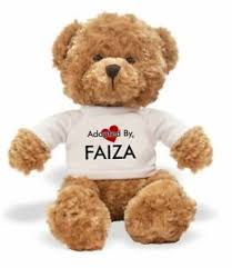 Between 1880 and 2019, 2 boys and 4,066 girls were born with the name faiza the country where the first name faiza is the most common is: Adopted By Faiza Teddy Bear Wearing A Personalised Name T Shirt Faiza Tb1 5057396025754 Ebay
