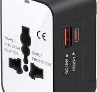 Travel Adapter Fast Charge, GaN Worldwide All in One Universal Travel  Adapter with PD3.0 Type C & USB-A Quick Charging Portable Wall Charger AC  Power ...