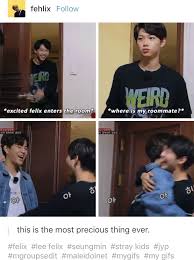 He Looks Like A Puppy Here Kid Memes Crazy Kids Felix Stray Kids