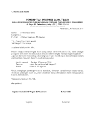 Dina raraga ngajagi kebersihan, kaendahan sarta kasehatan disakitaran lingkungan sakola smp tadika mesra. Pemerintah Propinsi Jawa Timur Contoh Surat Resmi