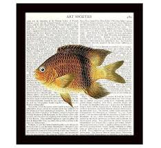 Fish Art Print Colorful Perch Upcycled By Stevesartemporium Fish Art Art Prints Fish Artwork