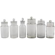 The classic apothecary design inspired this recycled glass jar by glassnow. Apothecary Jar Sets 5 For Sale On 1stdibs