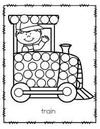 dot markers 101 theme no prep printables bingo daubers fine motor do a transportation preschool frankenstein coloriages zip