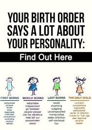 Middle Child Birth Order Characteristics Chart Sigmund Freud Birth Order Psychology Fun Facts Psychology Facts