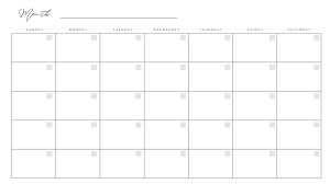 page 2 free printable customizable monthly calendar templates canva