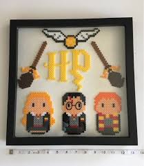 Harry Potter Gryffondor Hermione Granger Ron Weasley Art Etsy Harry Potter Perler Beads Harry Potter Crafts Perler Bead Art