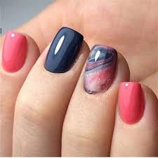 Black And Blue Nail Designs Pink Black Nail Polish Nail Design Ideas Pink Black Gold Marble Nail In 2020 Nail Colors Blue Nails Pretty Nail Colors