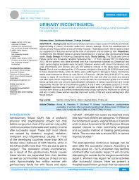 Pdf Urinary Incontinence Postoperative Evaluation In Women