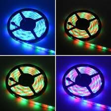 Hml 5m Rgb Waterproof Led Strip Light 2835 Smd 300 Leds With Rf 10 Keys Remote Control And Us Adapter Strip Lighting Flexible Led Light Led Strip Lighting