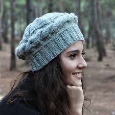 Handknit Multicolor Acrylic Slouch Beanie