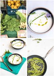 Sinnieren Uber Das Gluck Von Cremigen Suppen Und Eine Spargelsuppe Mit Kerbel Ol Und Wildem Spargel Wilder Spargel Spargelsuppe Spargel