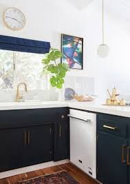 Trend Alert Navy Marble Brass In The Kitchen Bath Eclectic Kitchen White Kitchen Appliances Home Kitchens