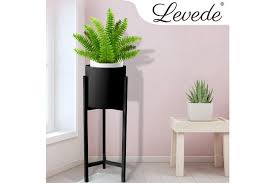 Common plant pot materials include metal, wood. Plant Stand Garden Planter Metal Flower Pot Rack Corner Shelving Indoor Outdoor Matt Blatt