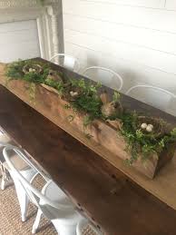 Pin By Terri Taylor On For The Home Wood Box Centerpiece Spring Table Decor Spring Table Centerpieces