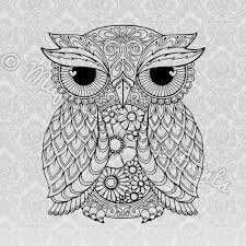 Download Ornate Owl Svg Owl Coloring Pages Mandala Coloring Pages Detailed Coloring Pages