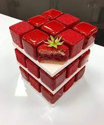 35 unreal petite treats from the trendiest haute cuisine cube cake desserts rubiks cube cake