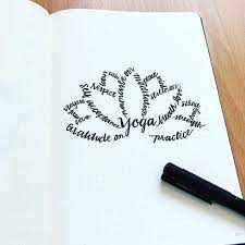 Bullet Journal Word Art Lotus Flower Drawing Bullet Journal Yoga Page Yogis Bujo Lotus Flower Drawing Bullet Journal Writing Bullet Journal Inspiration